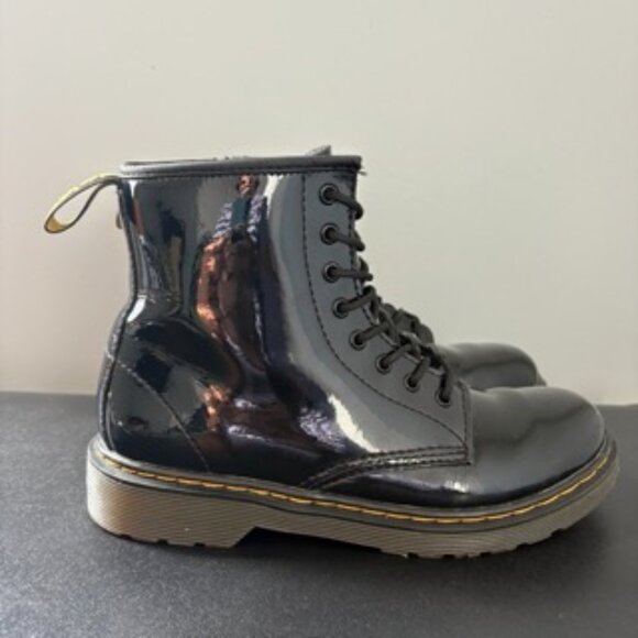 Dr Martens Junior 1460 Patent Leather Boots Size 4 - Picture 3 of 10